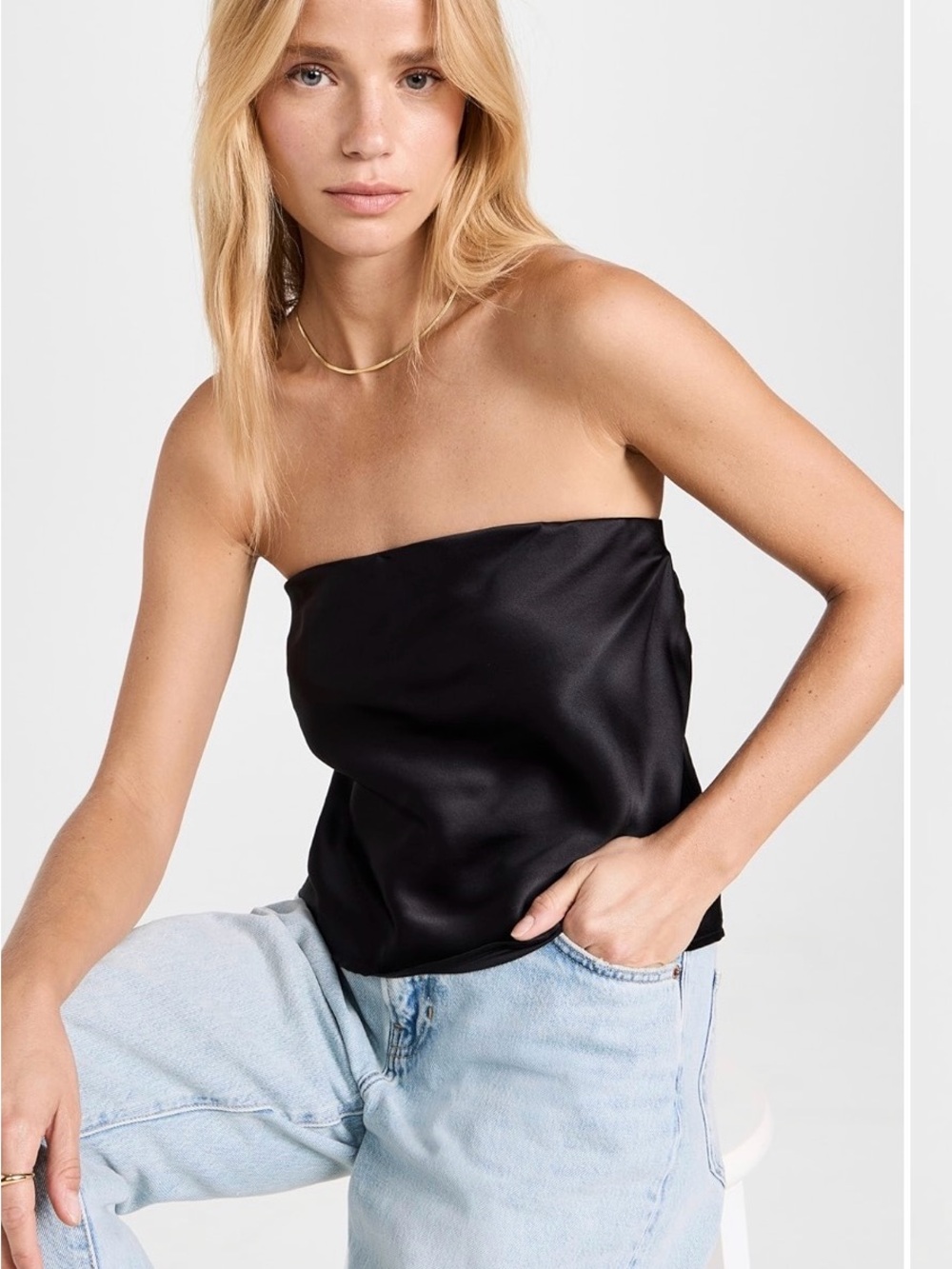 Reformation Spritz silk top